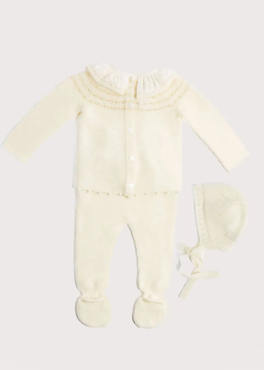 BOY Pepa London Knitted Celebration Set in Off-White (1-12mths)