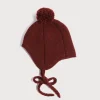 BOY Pepa London Knitted Merino Wool Winter Bonnet in Burgundy (S-L)