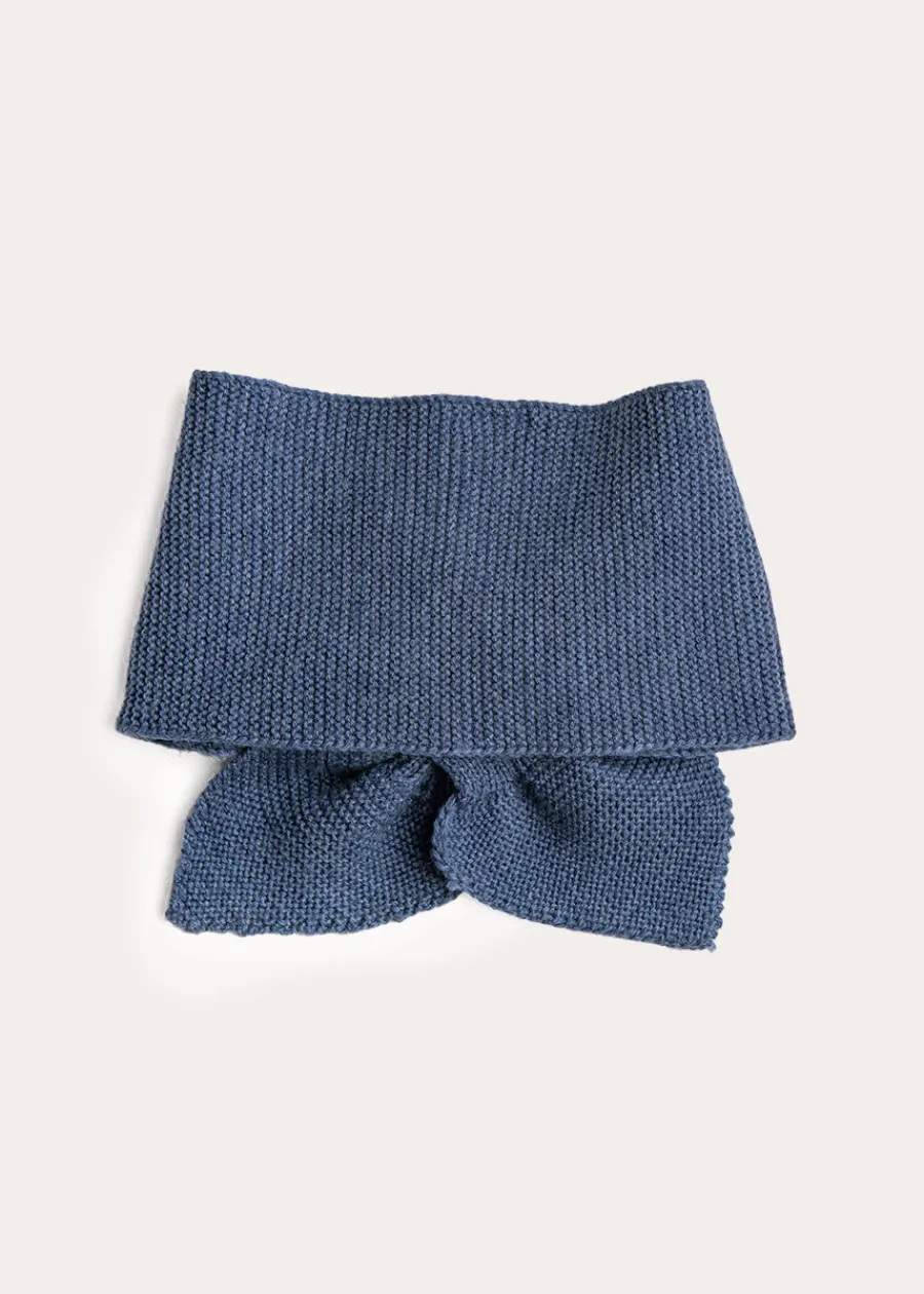 BOY Pepa London Knitted Merino Wool Winter Scarf in Blue (S-M)