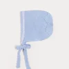 BOY Pepa London Lace Detail Knitted Bonnet in Blue (1-6mths)