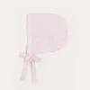 BOY Pepa London Lace Detail Knitted Bonnet in Pink (1-12mths)