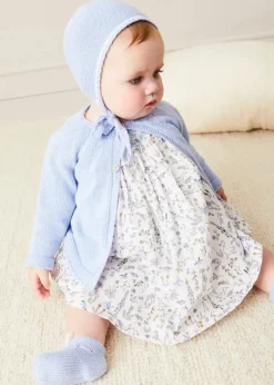 BOY Pepa London Lace Detail Knitted Bonnet in Blue (1-6mths)