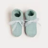 BOY Pepa London Lace Detail Knitted Booties in Green