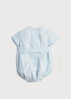BOY Pepa London Lace Detail Peter Pan Collar Romper in Pale Blue (3mths-2yrs)