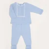 BOY Pepa London Lace Trim Knitted Set in Blue (1-12mths)