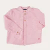 BOY Pepa London Lawrence Striped Mao Collar Long Sleeve Shirt in Red (18mths-10yrs)