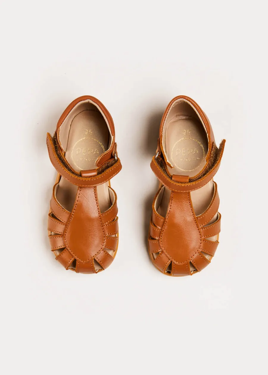 BOY Pepa London Leather Fishermans Sandals in Brown (21-27EU)