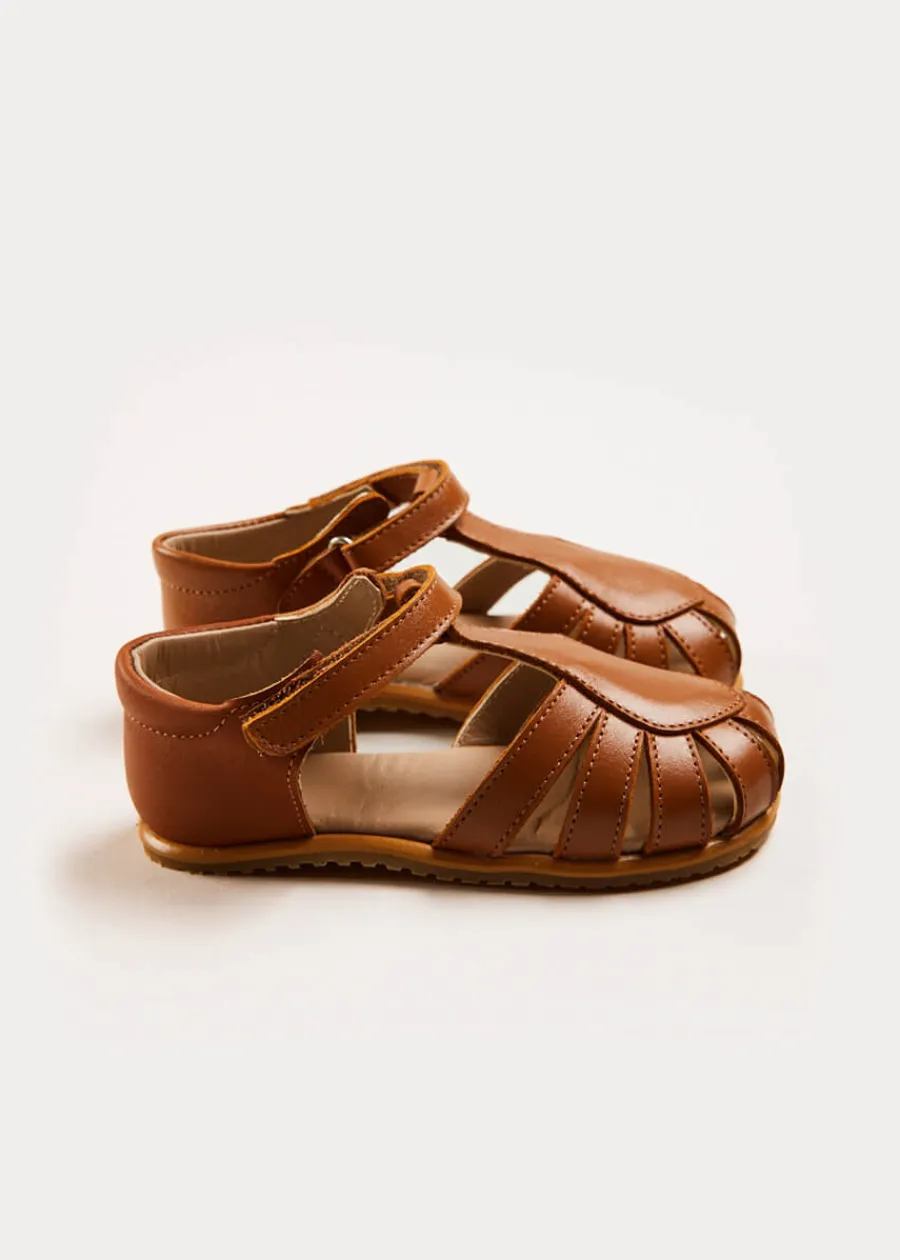 BOY Pepa London Leather Fishermans Sandals in Brown (21-27EU)