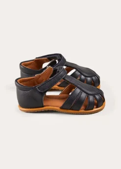BOY Pepa London Leather Fishermans Sandals in Navy (21-27EU)