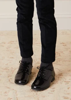 BOY Pepa London Leather Lace-Up Black Shoes (25-33EU)