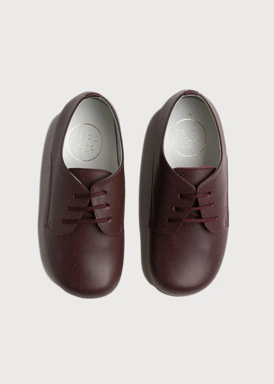 BOY Pepa London Leather Lace-Up Burgundy Shoes (20-34EU)