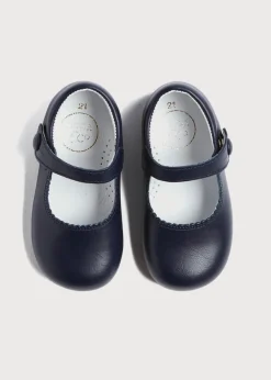 Pepa London Leather Mary Jane Baby Shoes in Navy (20-24EU)