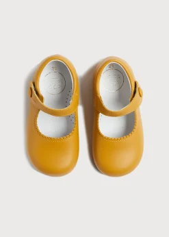 Pepa London Leather Mary Jane Baby Shoes in Mustard (20-24EU)