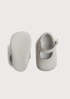 BOY Pepa London Leather Mary Jane Pram Shoes in Ivory (17-20EU)
