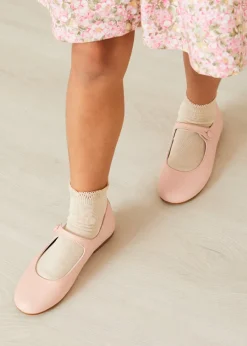 Pepa London Leather Mary Jane Shoes in Pink (24-34EU)