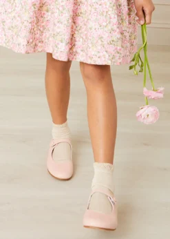 Pepa London Leather Mary Jane Shoes in Pink (24-34EU)