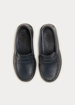 BOY Pepa London Leather Moccasins In Navy (25-34EU)