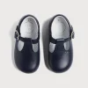 BOY Pepa London Leather T Bar Baby Shoes in Navy (20-26EU)