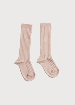 BOY Pepa London Light Pink Ribbed Knee-High Socks (3mths-10yrs)