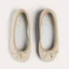 Pepa London Linen Ballerina Shoes in Ivory (24-36EU)