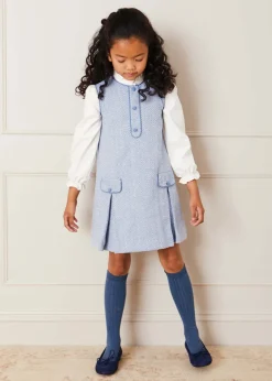 Pepa London Mao Collar Romantic Blouse in White (18mths-10yrs)