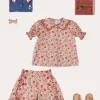 Pepa London Margot Floral Short Sleeve Blouse in Red Made with Liberty Fabric (18m-12yrs) | Margot Floral Shorts in Red Made with Liberty Fabric (18m-12yrs) | Statement Collar Floral Embroidery Cardigan in Navy (2-10yrs) | Metallic Strappy Leather Sandals in Gold (24-35EU) | Margot Floral Small Bow Clip in Red Made with Liberty Fabric | The Beauty & The Beast Book