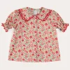 Pepa London Margot Floral Short Sleeve Blouse in Red Made with Liberty Fabric (18m-12yrs)