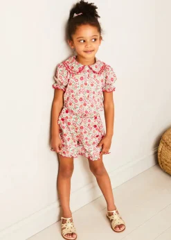 Pepa London Margot Floral Shorts in Red Made with Liberty Fabric (18m-12yrs)