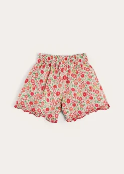 Pepa London Margot Floral Shorts in Red Made with Liberty Fabric (18m-12yrs)