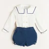 BOY Pepa London Mariner Collar Long Sleeve Two Piece Set in Blue (12mths-3yrs)
