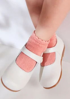 Pepa London Mary Jane Leather Baby Shoes in Ivory (20-24EU)