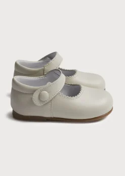 Pepa London Mary Jane Leather Baby Shoes in Ivory (20-24EU)