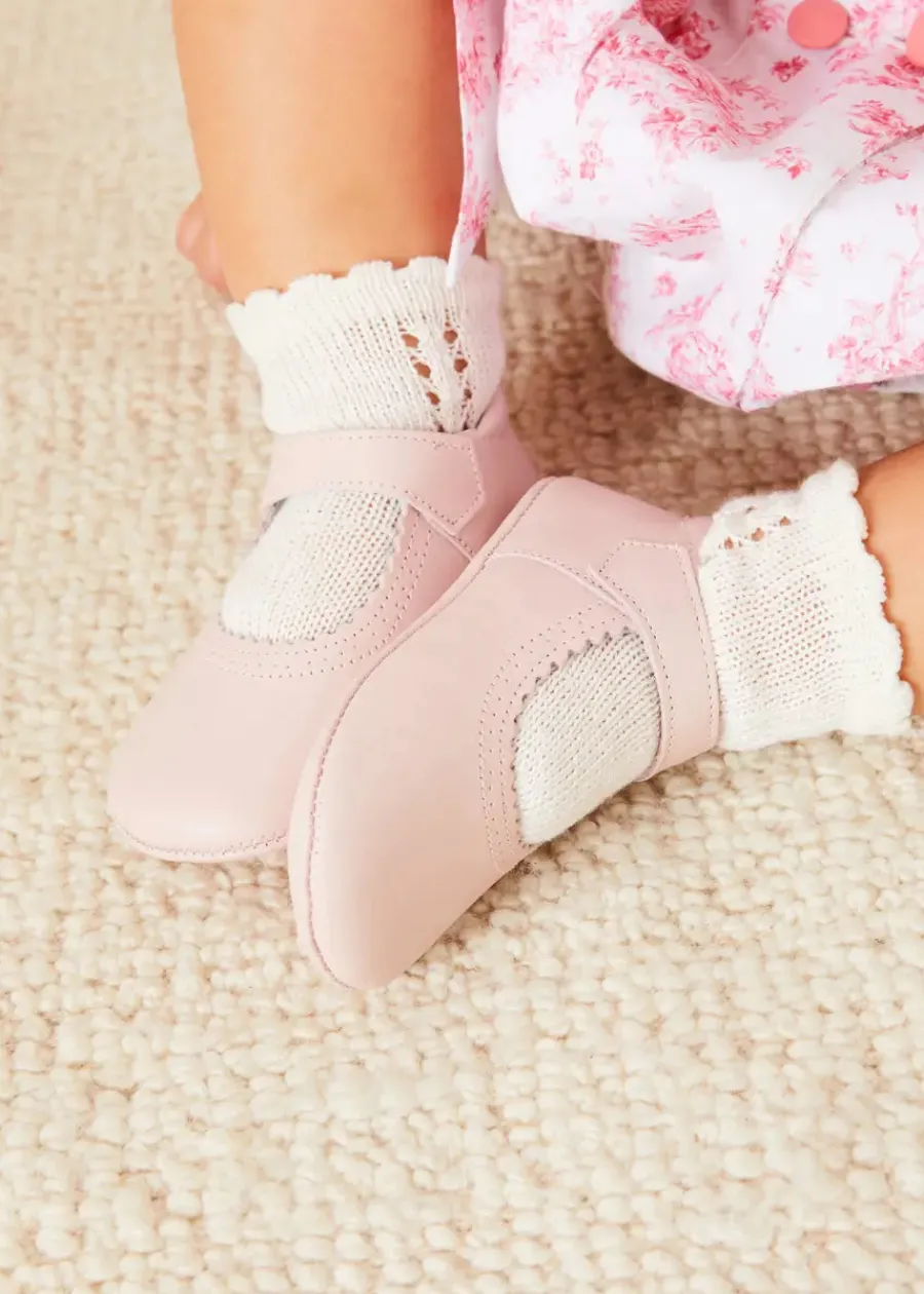 BOY Pepa London Mary Jane Pram Shoes in Pink (17-20EU)