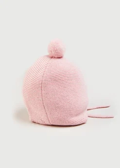 BOY Pepa London Merino Wool Pom Pom Hat In Pink (S-L)
