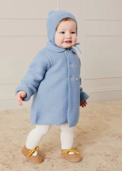 BOY Pepa London Merino Wool Pom Pom Hat In Blue (S-L)