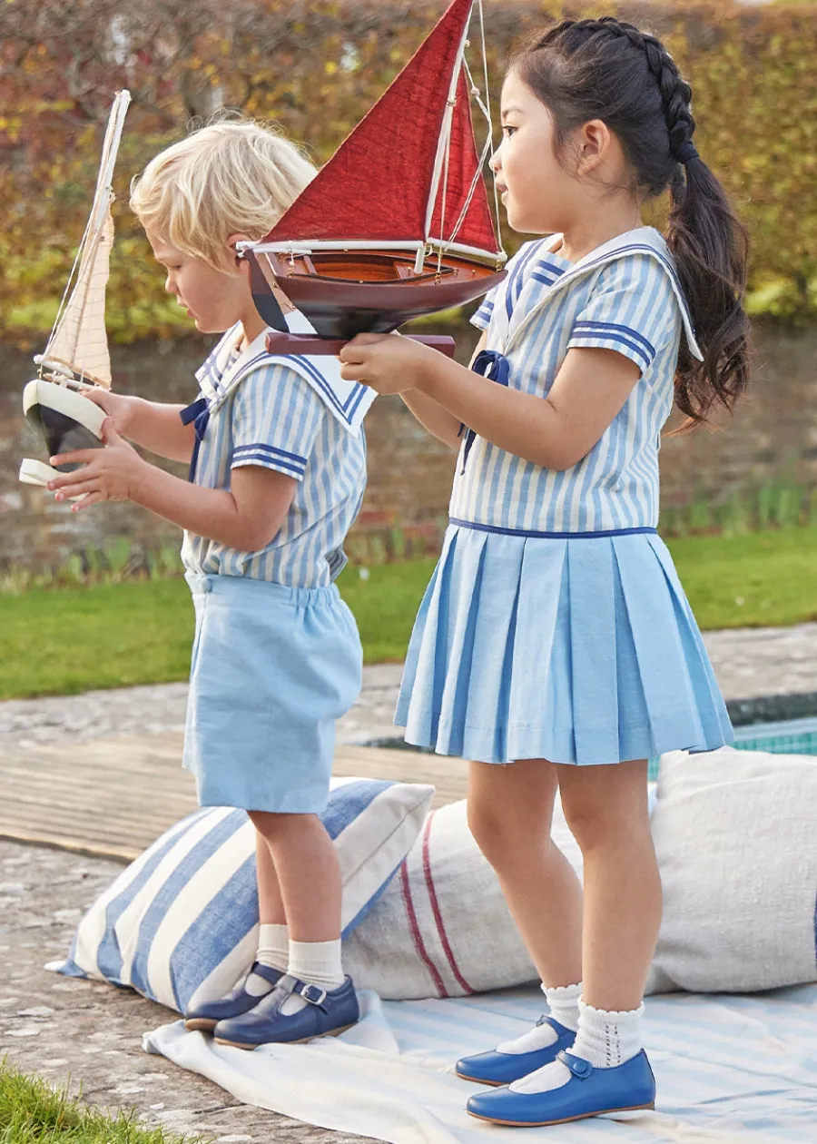 BOY Pepa London Multi Coloured Wooden Sailing Boat (Set Of 4)