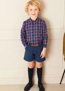 BOY Pepa London Navy Ribbed Knee-High Socks (3mths-10yrs)