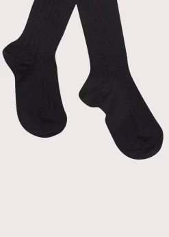 BOY Pepa London Navy Ribbed Tights (3mths-10yrs)