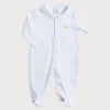 Pepa London Newborn All-In-One With Rocking Horse Embroidery In Beige (1-6mths)
