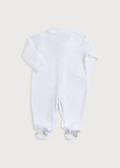 Pepa London Newborn All-In-One With Rocking Horse Embroidery In Pink (1-6mths)