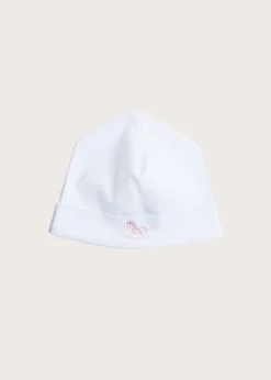 BOY Pepa London Newborn Bonnet with Rocking Horse Embroidery Pink (0-3mths)