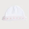 BOY Pepa London Newborn Hat with Pink Hand Smocked Detail (0-3mths)
