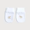 Pepa London Newborn Mittens with Rocking Horse Embroidery Beige (1-3mths)