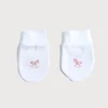 BOY Pepa London Newborn Mittens with Rocking Horse Embroidery Pink (1-3mths)