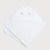 BOY Pepa London Newborn Towel with Rocking Horse Embroidery In Beige