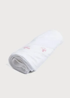 BOY Pepa London Newborn Towel with Rocking Horse Embroidery In Pink