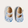 BOY Pepa London Olivia Floral Mary Jane Pram Shoes in Blue (17-20EU)