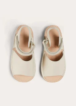 BOY Pepa London Open Toe Leather Sandals in Ivory (17-30EU)