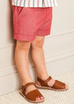 BOY Pepa London Open Toe Leather Sandals in Brown (17-30EU)