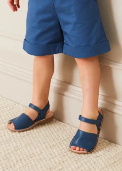 BOY Pepa London Open Toe Leather Sandals in Blue (17-30EU)